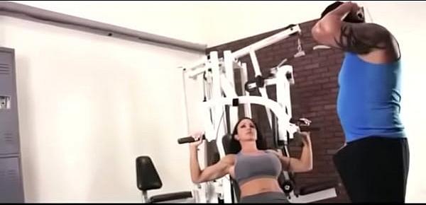  Sexy Hot Moms Workout Fitness at GYM with Handsome Guys